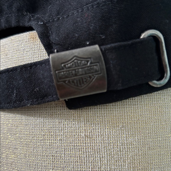 Harley-Davidson Black Hat with Orange Script - Picture 4 of 6